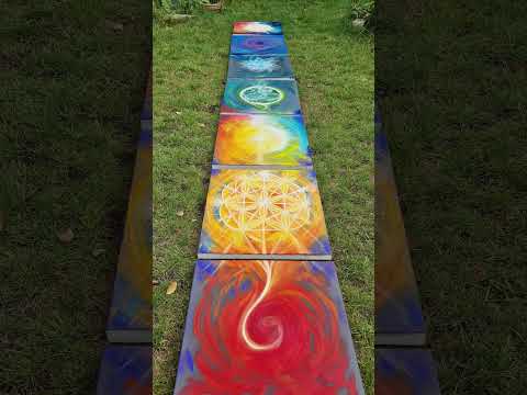 3. 'Evolved Centre-Manipura'- Solar Plexus Chakra (No.3) Print in Frame Choice x 3; 1.Wht Deep Box 2. Blk Deep Box 3. Wht St Ives Wood Tray
