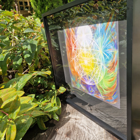 'Infinite Geometry' Balance Signature Piece Visual Print 3D Deep Box (6cm) Square Framed Acrylic & Glass Giclèe Print 31.5cm²