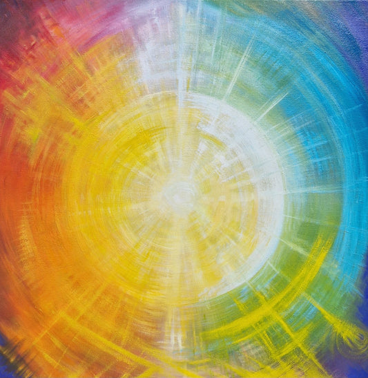 3. 'Evolved Centre-Manipura'-  Solar Plexus Chakra (No.3) Print in Frame Choice x 3; 1.Wht Deep Box 2. Blk Deep Box 3. Wht St Ives Wood Tray