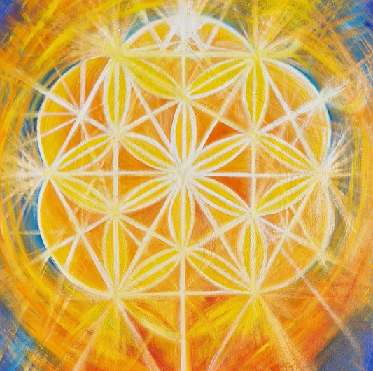 2. 'Svadhisthana' - Sacral Chakra (No.2) Print / Frame Choice x 3; 1.Wht Deep Box 2. Blk Deep Box 3. Wht St Ives Wood Tray
