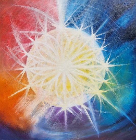7. 'SOURCE - Sahasrara' - Crown Chakra (No.7) Print / Frame choice 1.Wht Deep Box 2.Blk Deep Box 3.Wht St Ives Wood